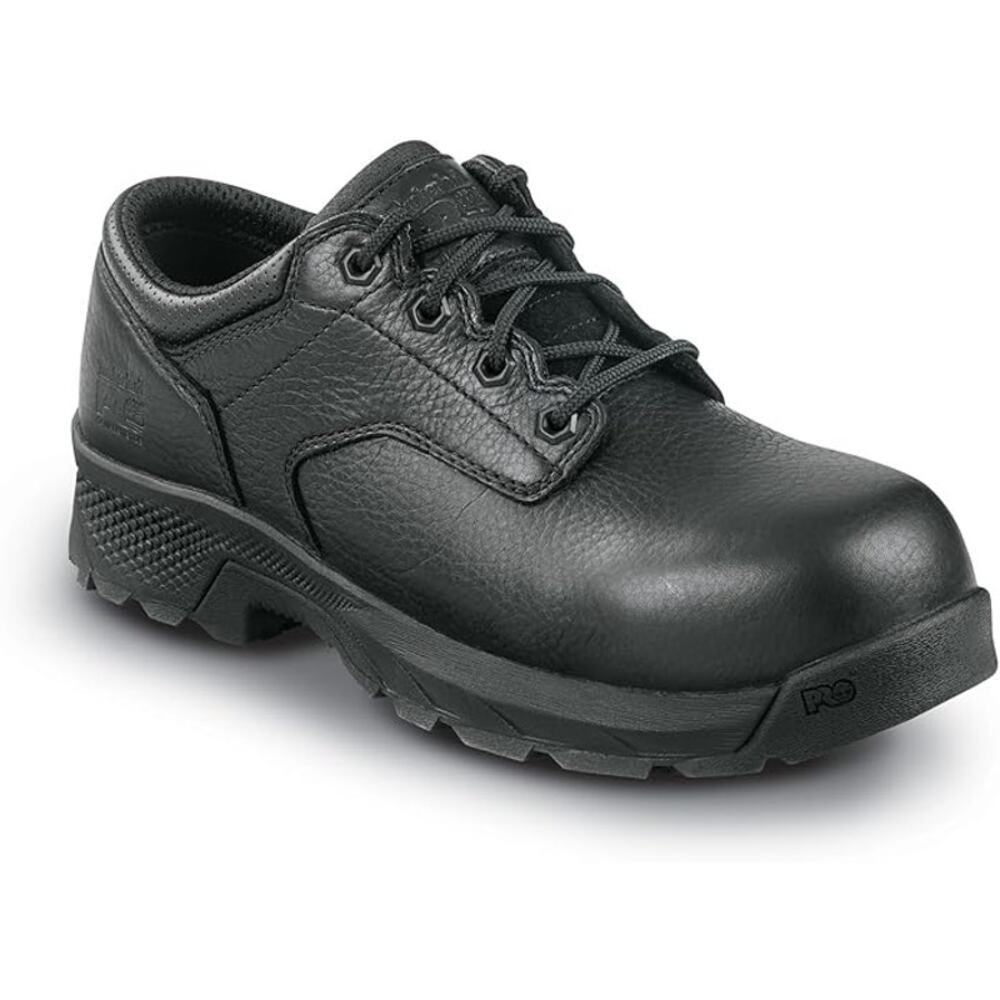 Men's Black Ox Titan EV MaxTrax Alloy Toe Oxford (BLACK) Size 11